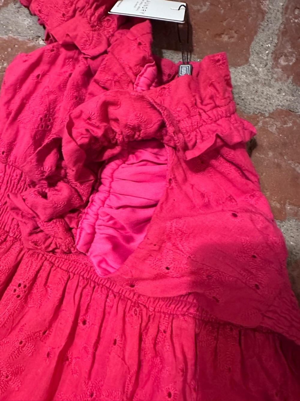 NWT Laundry By Shelli Segal Bright Pink Rose Size 4 Off the Shoulder Maxi Dress - Picture 5 of 16